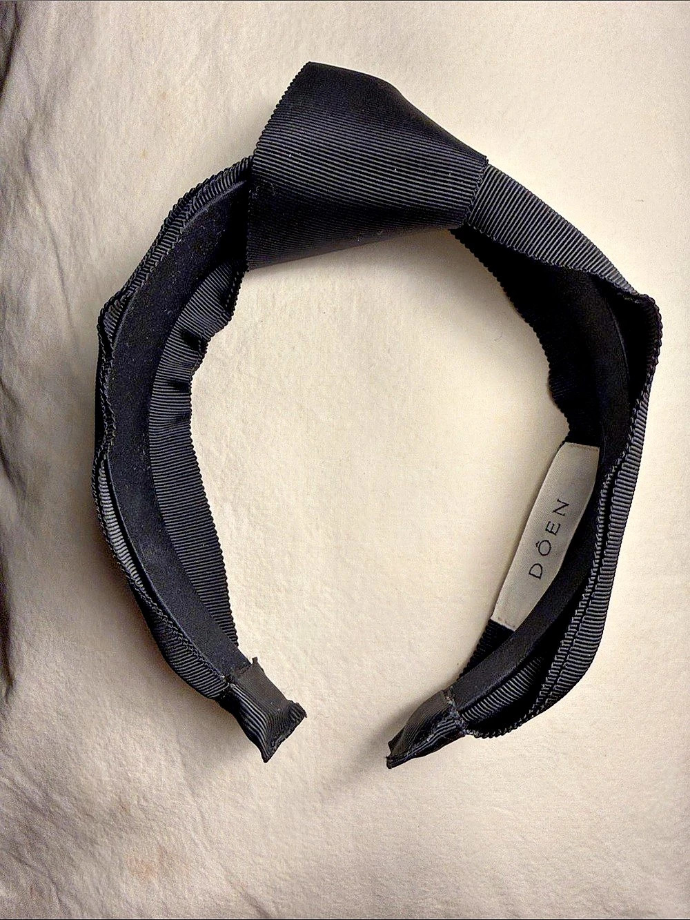 Dôen Blanche Knotted Headband Black Headband